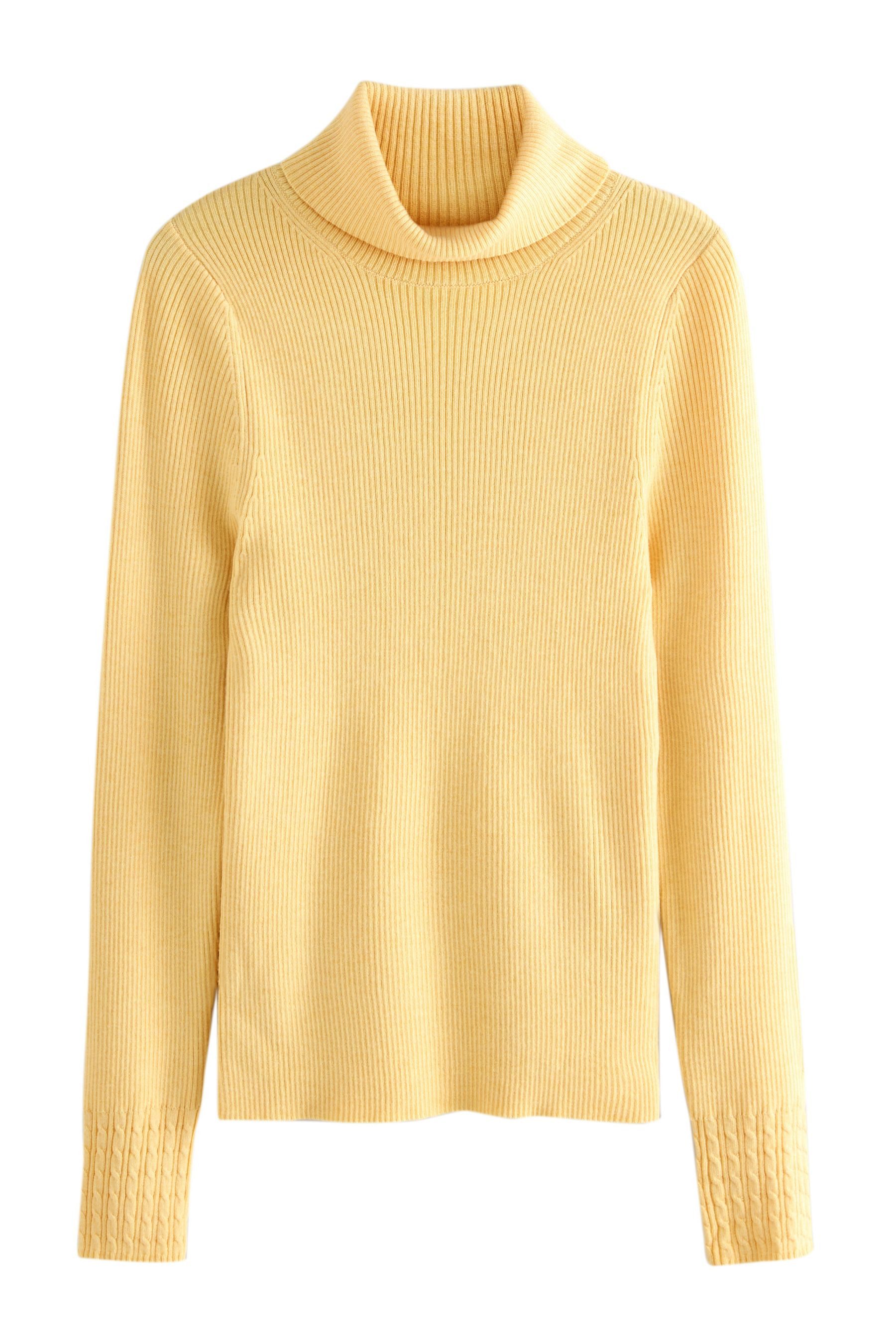 Next Strickpullover Gerippter Rollkragenpullover mit Wollanteil (1-tlg) günstig online kaufen