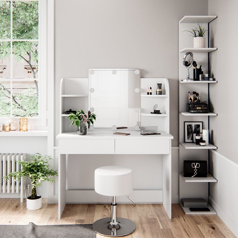 Vicco Wandregal Paolo, Weiß, 30 x 190 cm mit 6 offenen Fächern günstig online kaufen