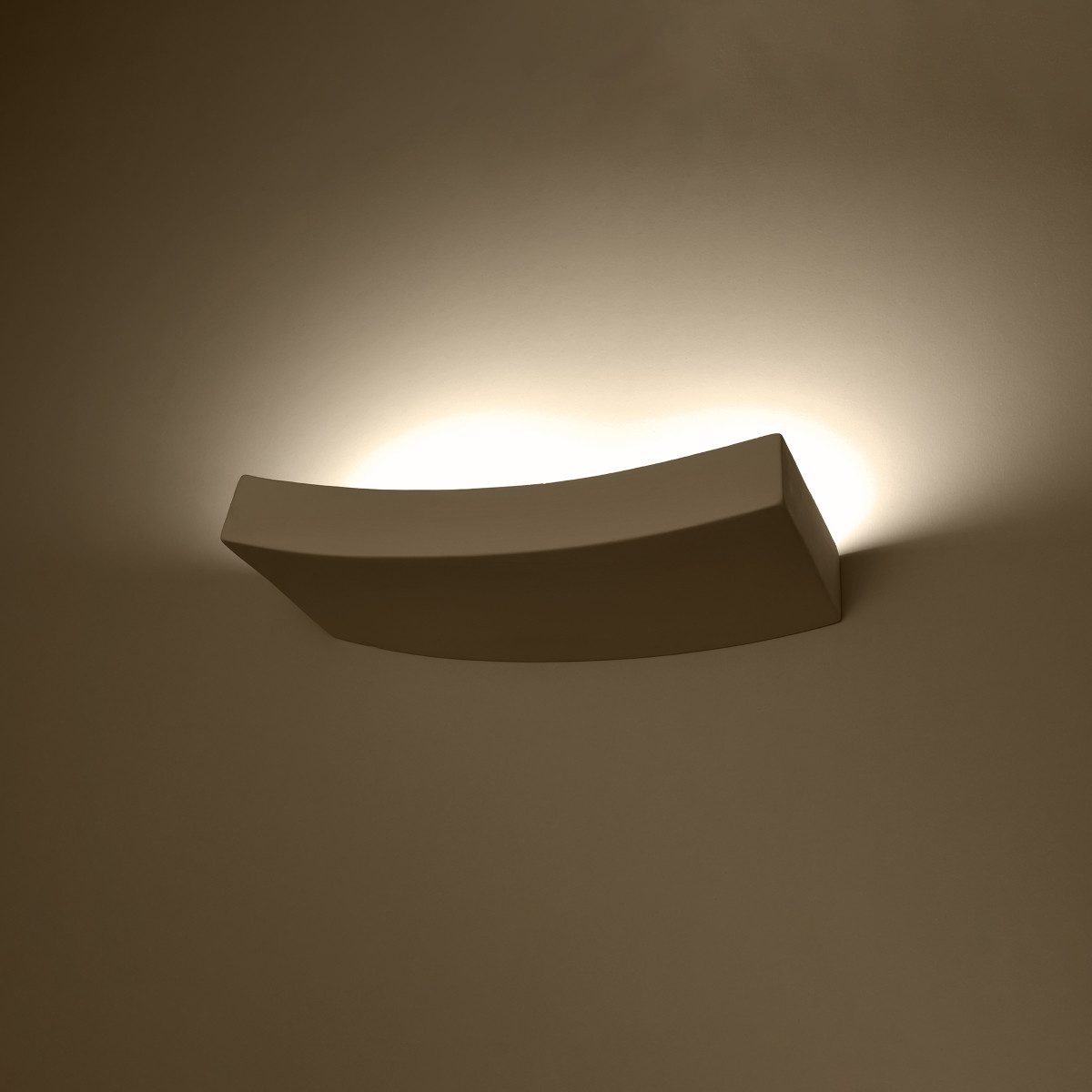 SOLLUX lighting Wandleuchte Wandleuchte Keramik Hattor, Nicht enthalten