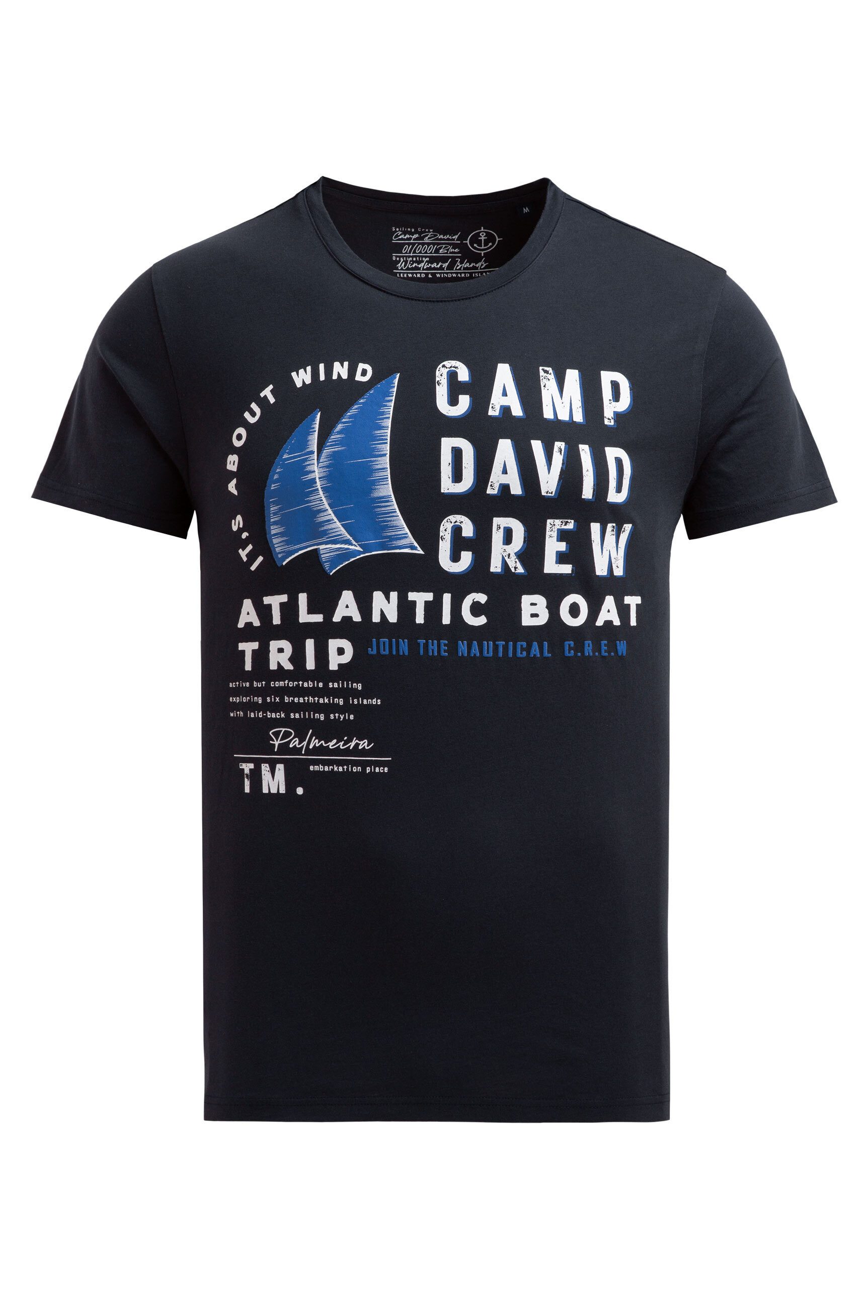 CAMP DAVID Rundhalsshirt aus Baumwolle