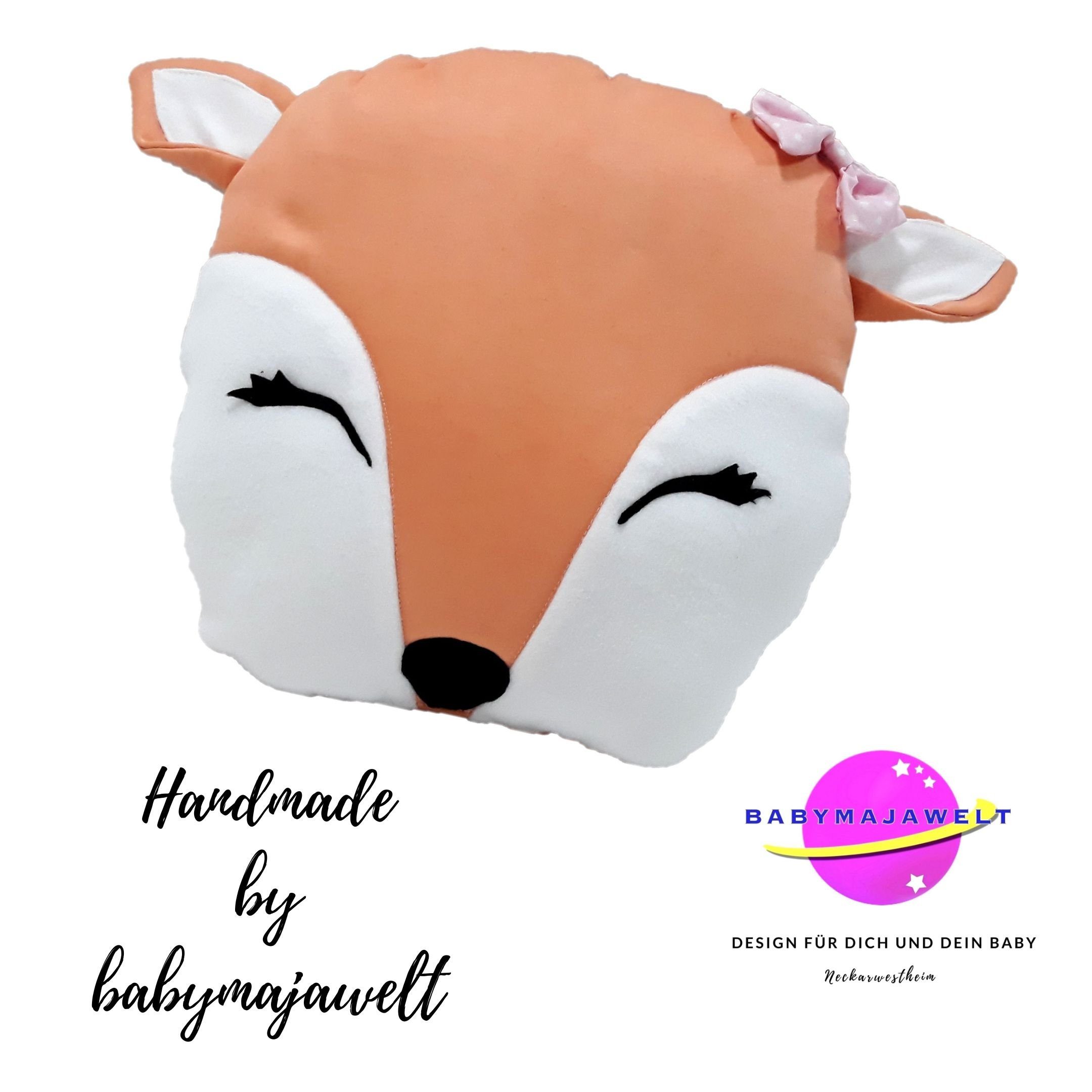 Babymajawelt Dekokissen Kuschelkissen Fuchs - Waldtiere - 45cm Kinderkissen Kuscheltier 4314, Besonders Niedlich, Eyecatcher, Made in EU