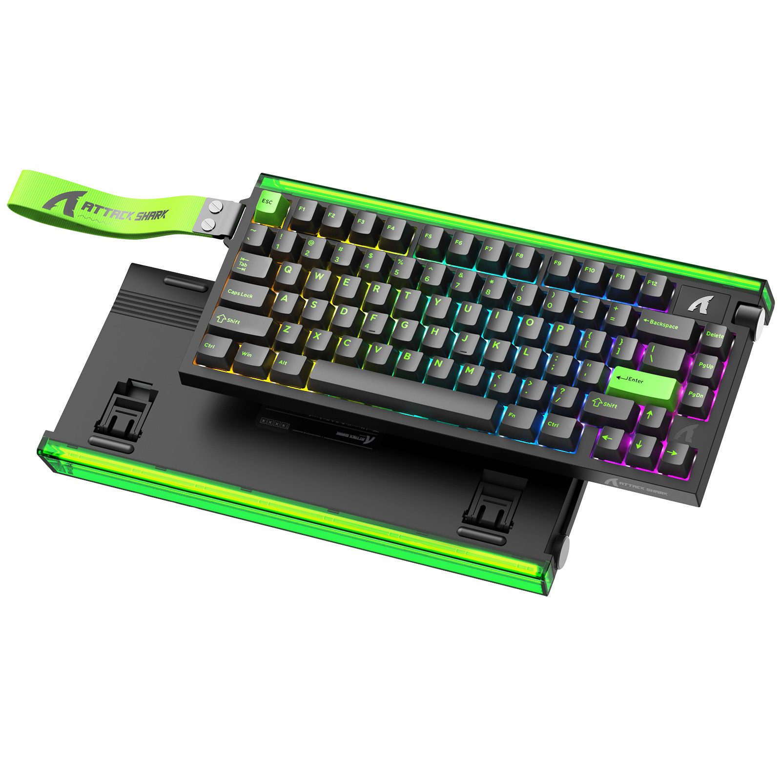 ATTACK SHARK R85 HE 8000Hz Rapid Trigger-Tastatur,0,005mm RT,Hall-Magnetic Switch Gaming-Tastatur (RGB-Lightbox, Hall-Magnetschalter,75% Gaming-Tastatur)