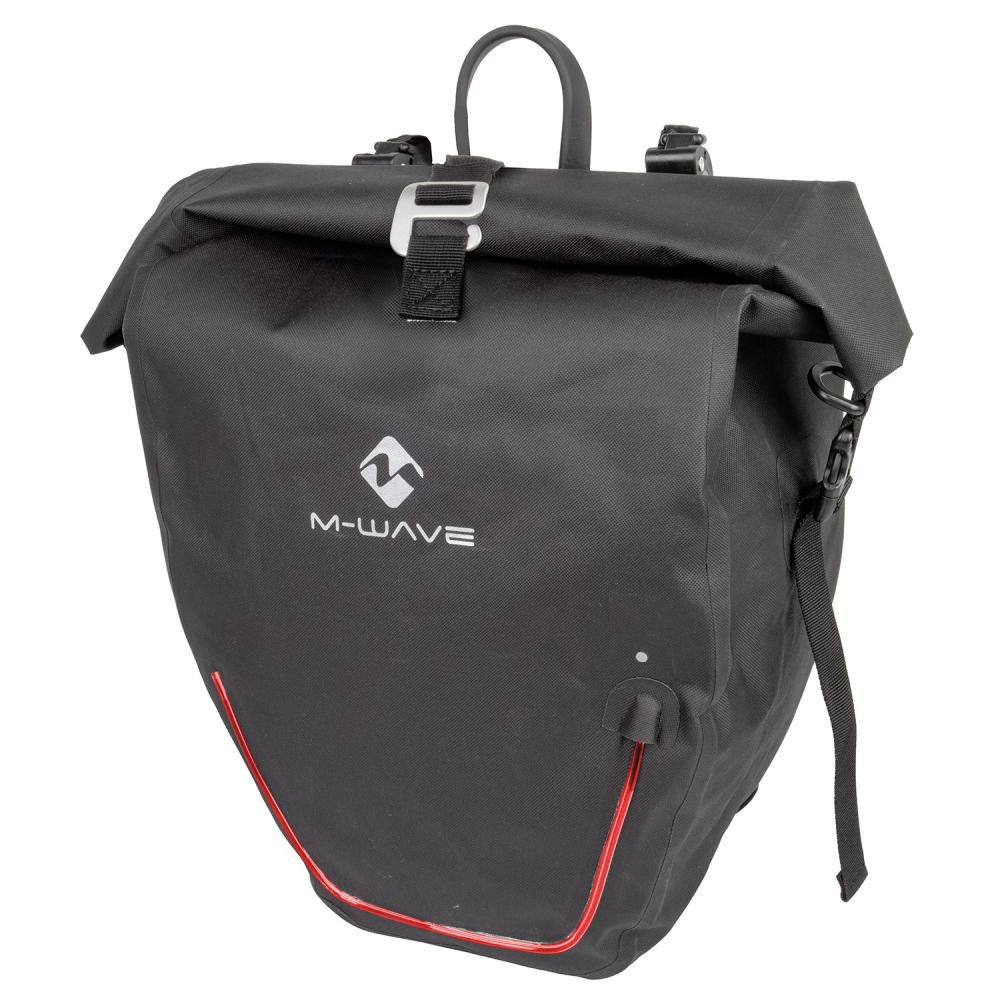 M-Wave Fahrradtasche M-WAVE Downtown RideBag Evident Gepäckträgertasche wasserdicht reflekt