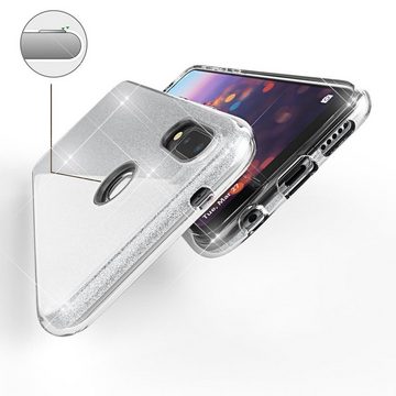 CoolGadget Handyhülle Glitzer Glamour Hülle für Huawei P20 Lite 5,8 Zoll, Slim Case mit Glossy Effect Schutzhülle für Huawei P20 Lite Hülle