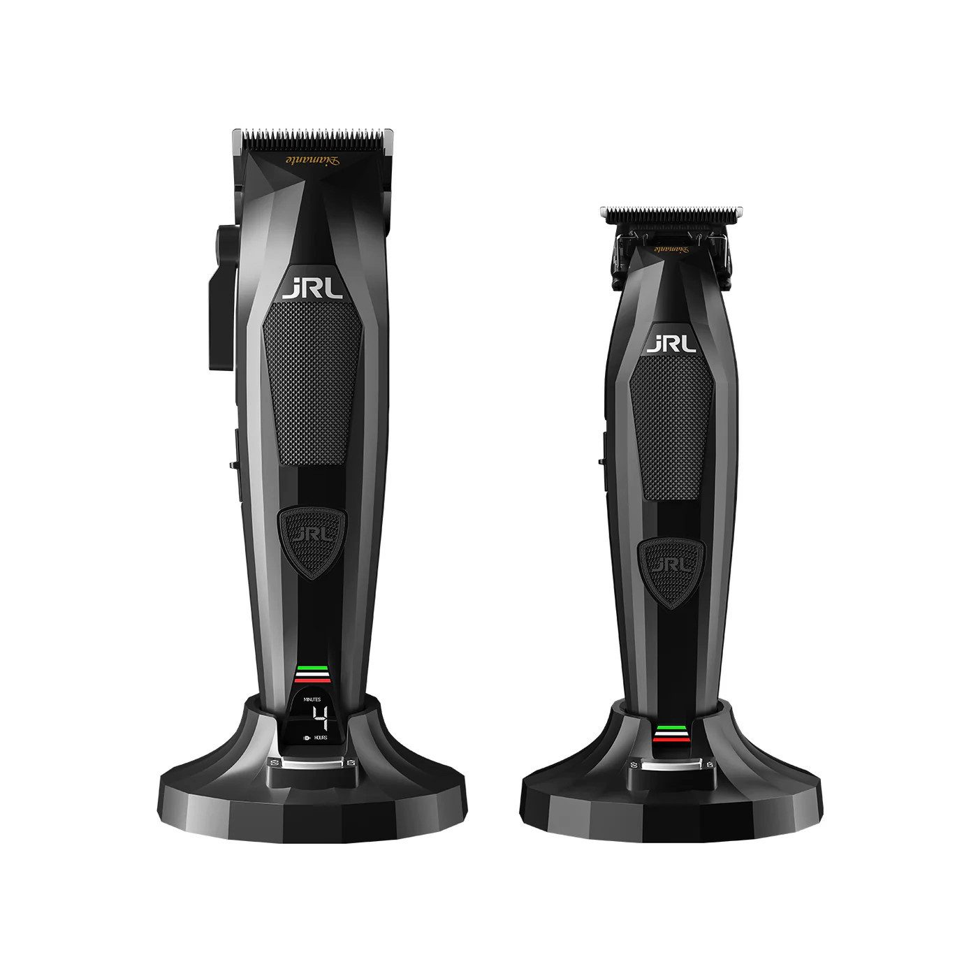 JRL Haarschneider JRL Diamante Clipper & Trimmer Combo Kit, Clipper + Trimmer, Ladestationen, Zubehör & Pflege-Set, Cool Blade™, Smart-Clip™, EZ-Gap™ Blade, Quick-Swap Blade