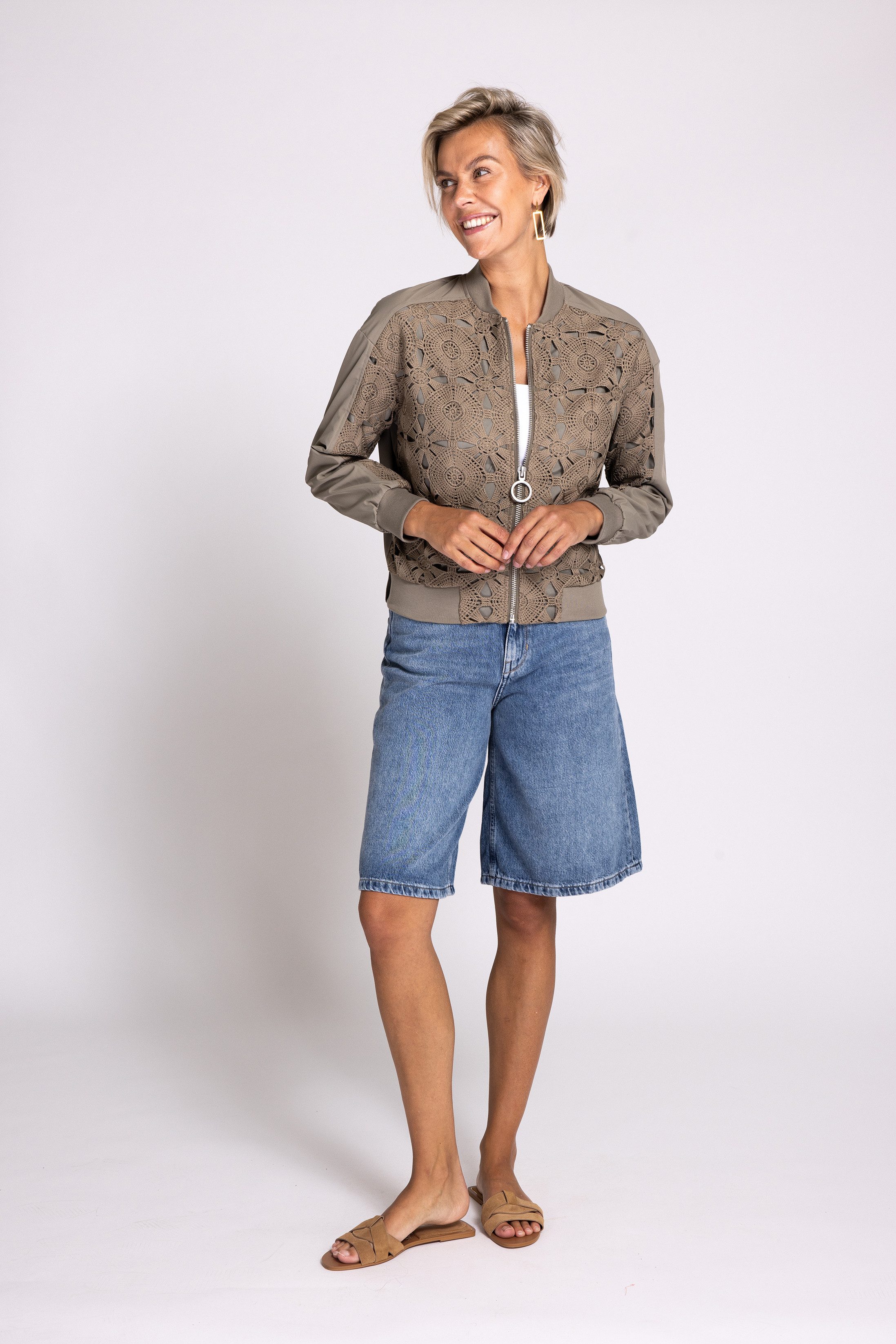 Zhrill Blouson ZHBELL mit gestrickter-gehäkelter Front