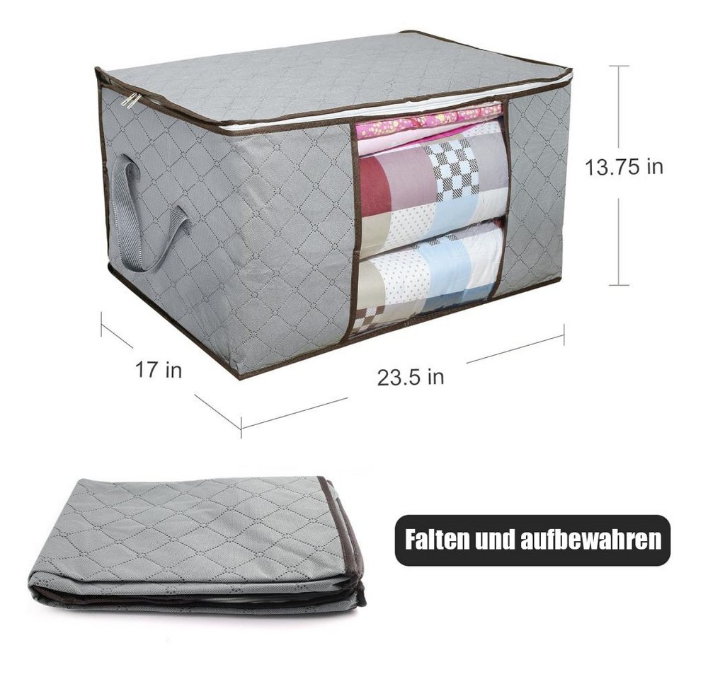 Thumbnail - PRIISF Faltbox Große Aufbewahrungstasche Unterbettkommode Aufbewahrungsbox Faltbare (Kleideraufbewahrung Umzugskartons m...
