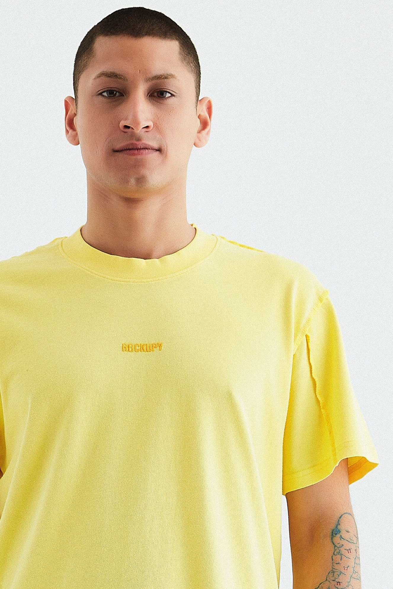 Rockupy T-Shirt für "Lukas" Grau Herren in Gelb
