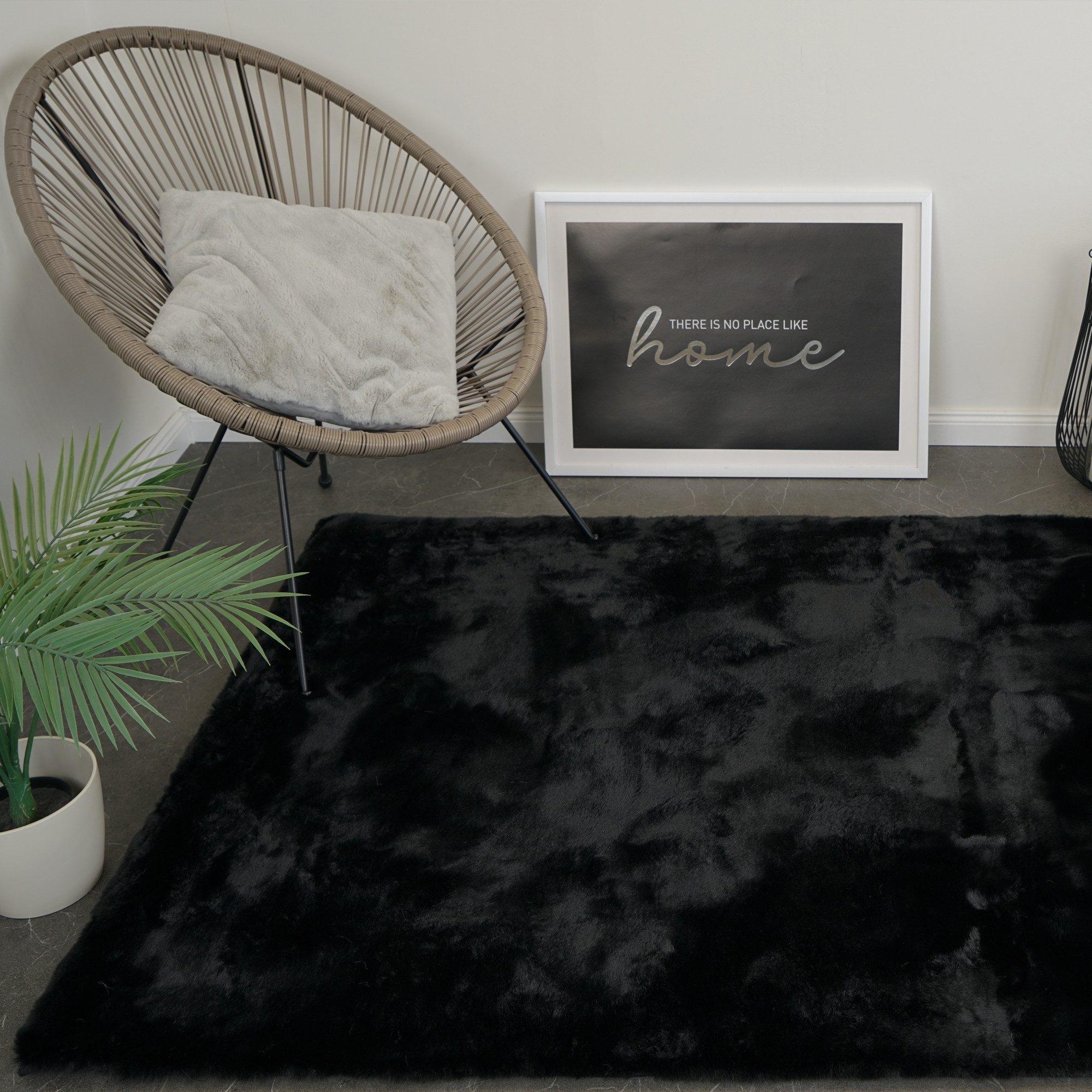 Consilio Concept Fellteppich Teppich Hasenfell Imitat günstig online kaufen
