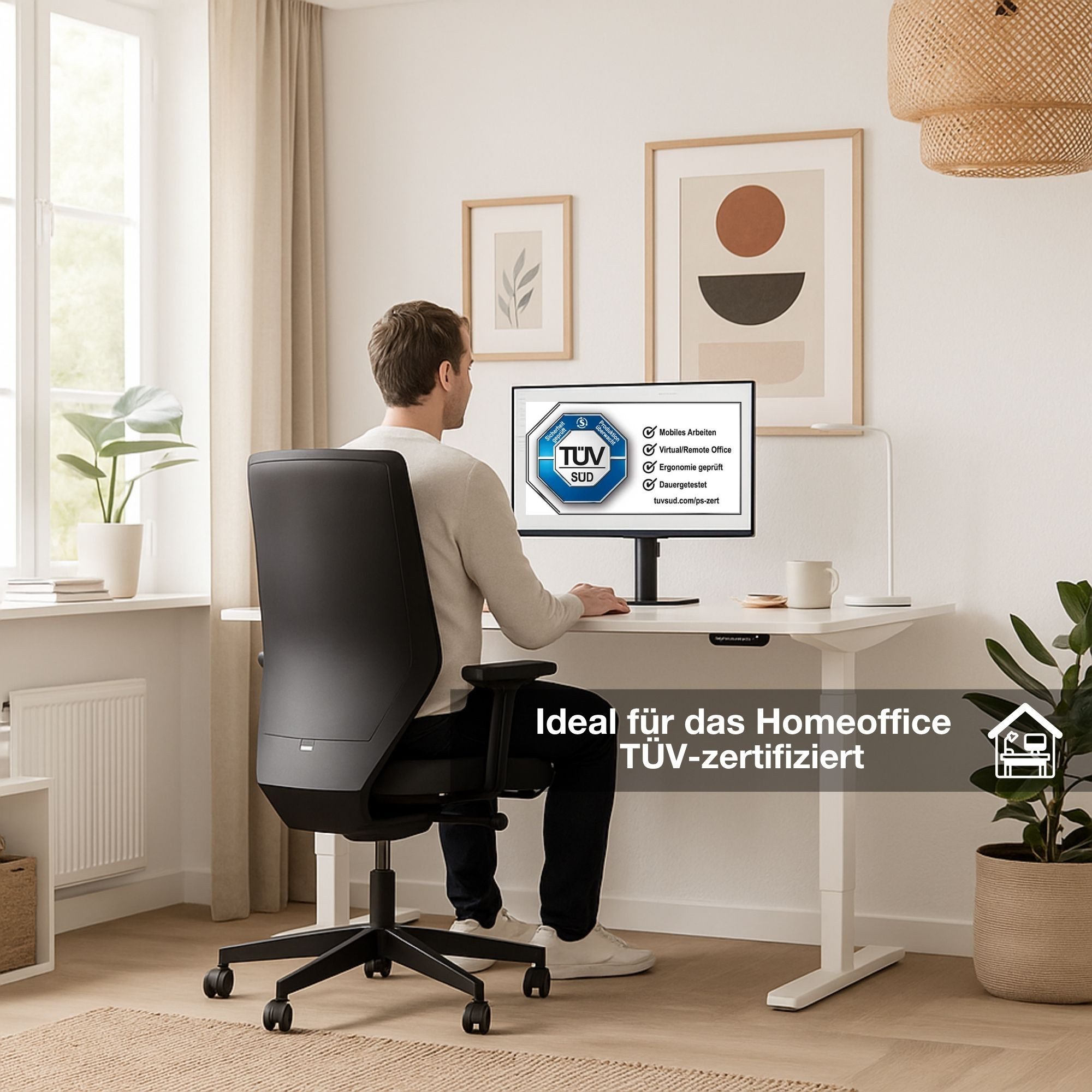 ASSMANN Büromöbel Schreibtisch Y-LINE (120x70cm Schwarz günstig online kaufen