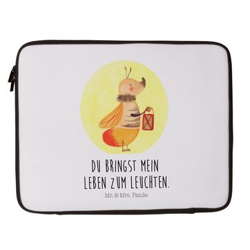 Mr. & Mrs. Panda Laptop-Hülle Glühwürmchen - Weiß - Geschenk, Verlobung, Notebook Tasche, Liebe, Ta