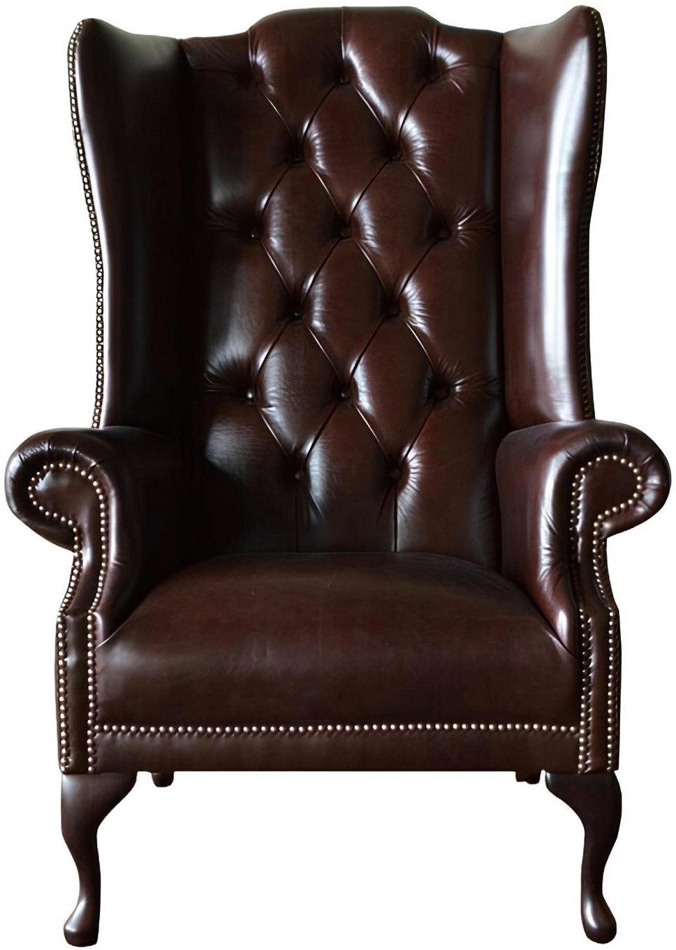 Ohrensessel Antik-Stil Ohrensessel mit Polsterung im Chesterfield-Design