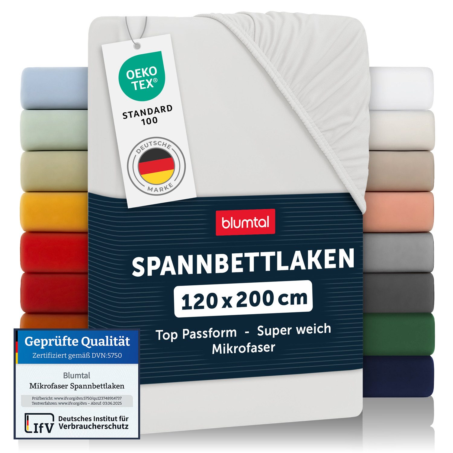Blumtal Spannbettlaken Bettlaken aus Mikrofaser, Mikrofaser, Gummizug: rundum, (1 Stück)