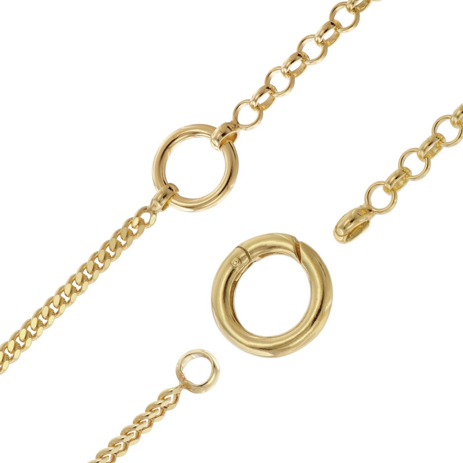 trendor Collier Damen-925 Silber Vergoldet Fantasie Collier günstig online kaufen