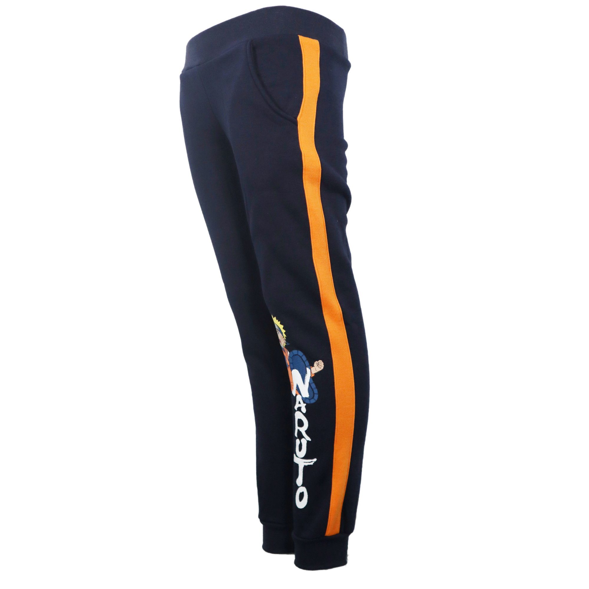 Naruto Jogginganzug Sporthose Sweater Naruto bis Blau Gr. Shippuden Jacke, 140 98 Hose Joggingset