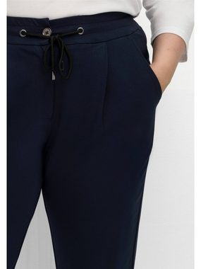 Sheego Jogger Pants Große Größen aus glattem, schweren Interlockmaterial
