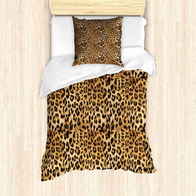 Bettwäsche »Milbensicher Allergiker geeignet mit Kissenbezug«, Abakuhaus, Braun Leopard-Druck