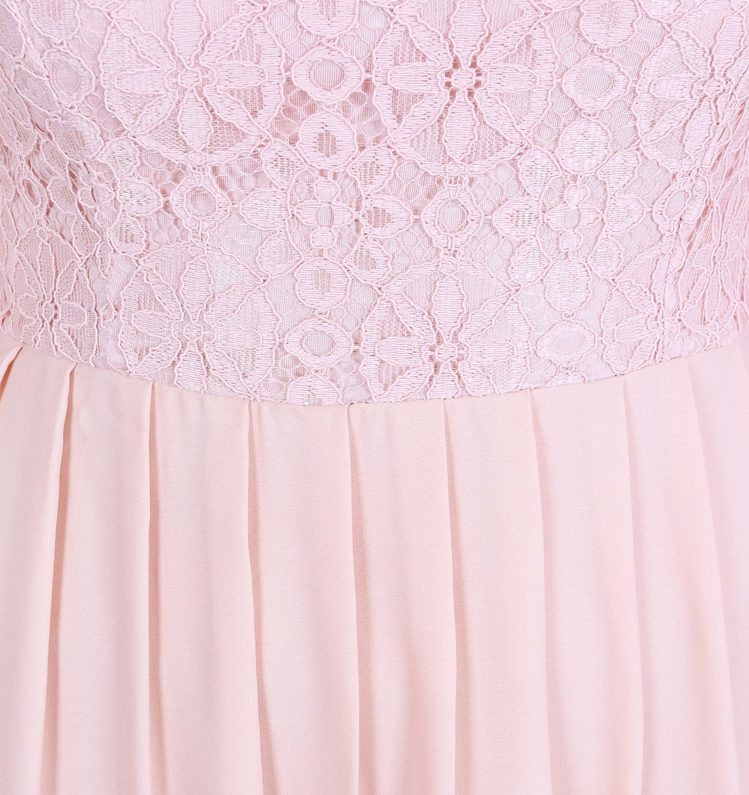 Sarcia.eu Maxikleid John Zack Lachsfarbenes Maxikleid mit 3/4-Ärmeln S