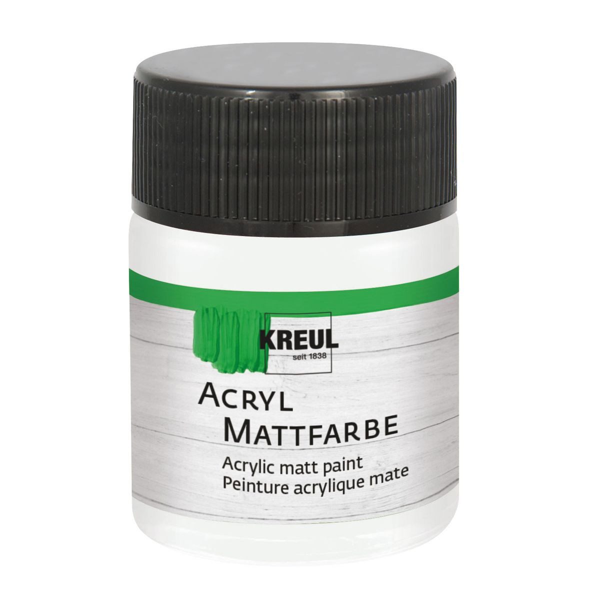 C. KREUL Acrylfarbe KREUL Acryl Mattfarbe pastellweiß 50ml Glas