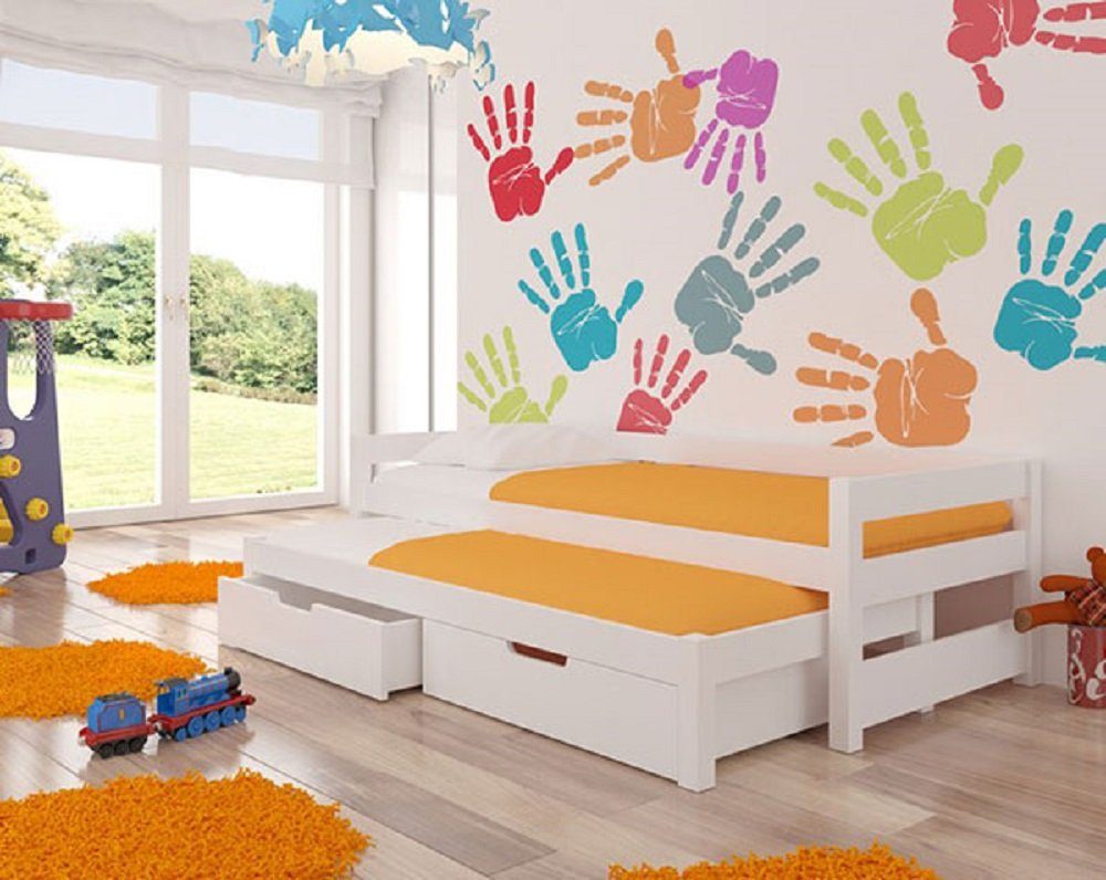 Kinderbett / Feldmann-Wohnen weiß weiß Absetzungen: Kiefer FRAGA Schlafgelegenheiten), wählbar 2 (mit Farbe