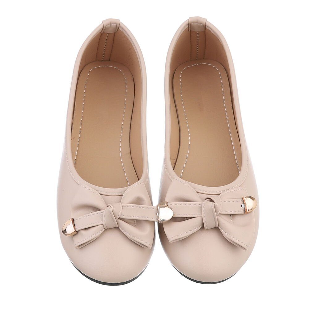 Ital-Design Damen Freizeit Ballerina (85894190) Blockabsatz Klassische Ballerinas in Beige