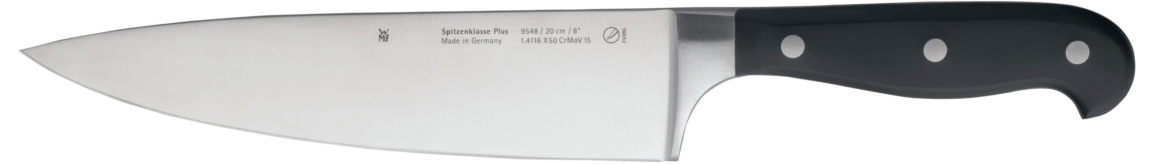 WMF Messer-Set Spitzenklasse Plus (Set, 5-tlg., Kochmesser, Brotmesser, 2x Fleischmesser und Gemüsemesser), Performance Cut, handgeschmiedet, Fingerschutz, Made in Germany