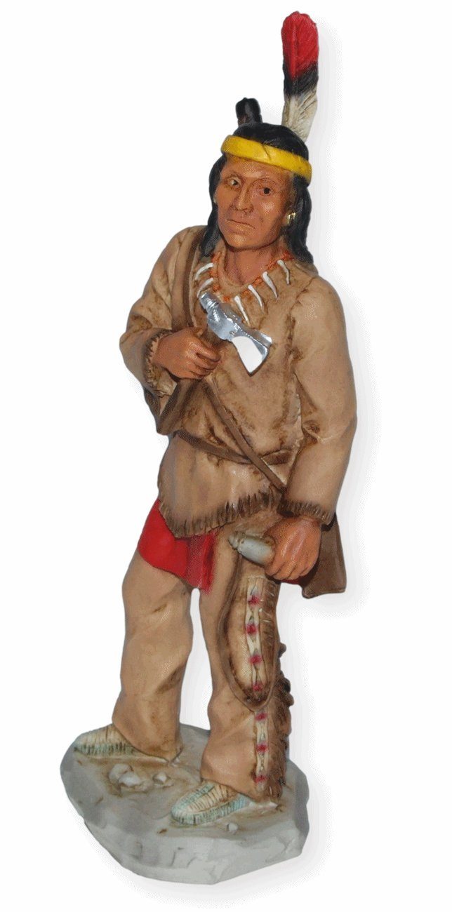 Häuptling H Dekofigur American Native Figur Castagna cm 18 Castagna Tecumseh Shawnee