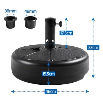 Yaheetech Schirmständer, Sonnenschirmständer Schirmgewicht mit gemusterter Oberfläche Rund