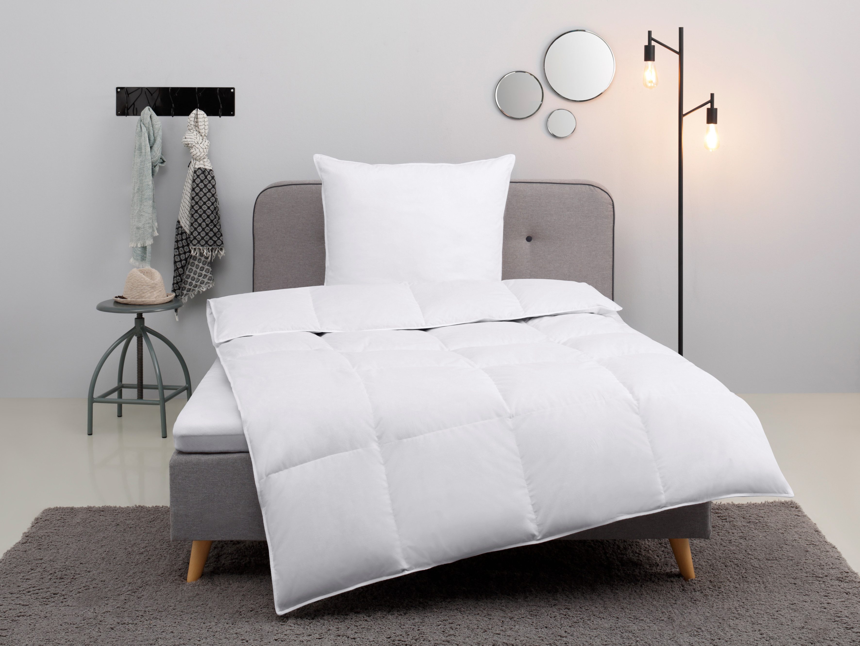 my home Daunenbettdecke + Kopfkissen Cavanelle günstig online kaufen