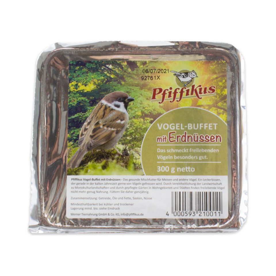 Pfiffikus Vogelbuffet Erdnüsse 300 g, für: Vogel