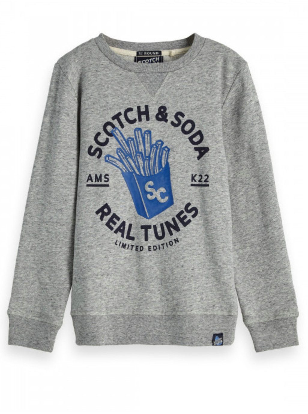 Scotch & Soda Sweater Sweatshirt für Jungen, aus 100 % Baumwolle, innen angeraut