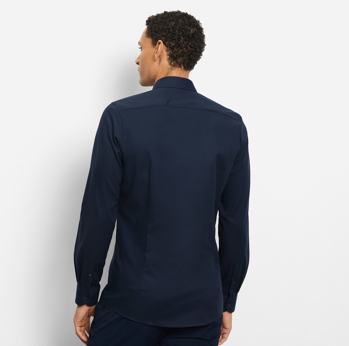 OLYMP Langarmhemd Level Five Under-Button-down-Kragen, Businesshemd, body fit, fein strukturiert
