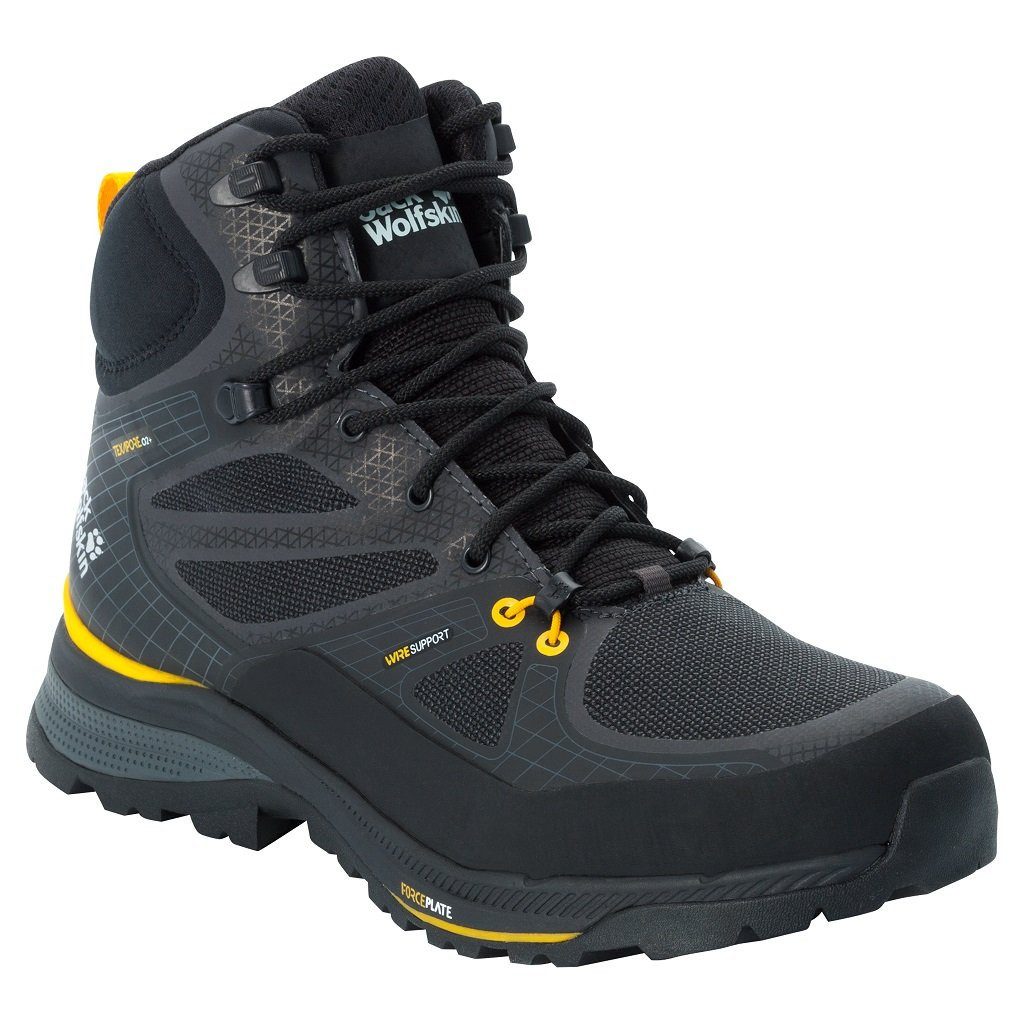 Force Trekker Texapore MID schwarz/gelb Herren Wanderschuh