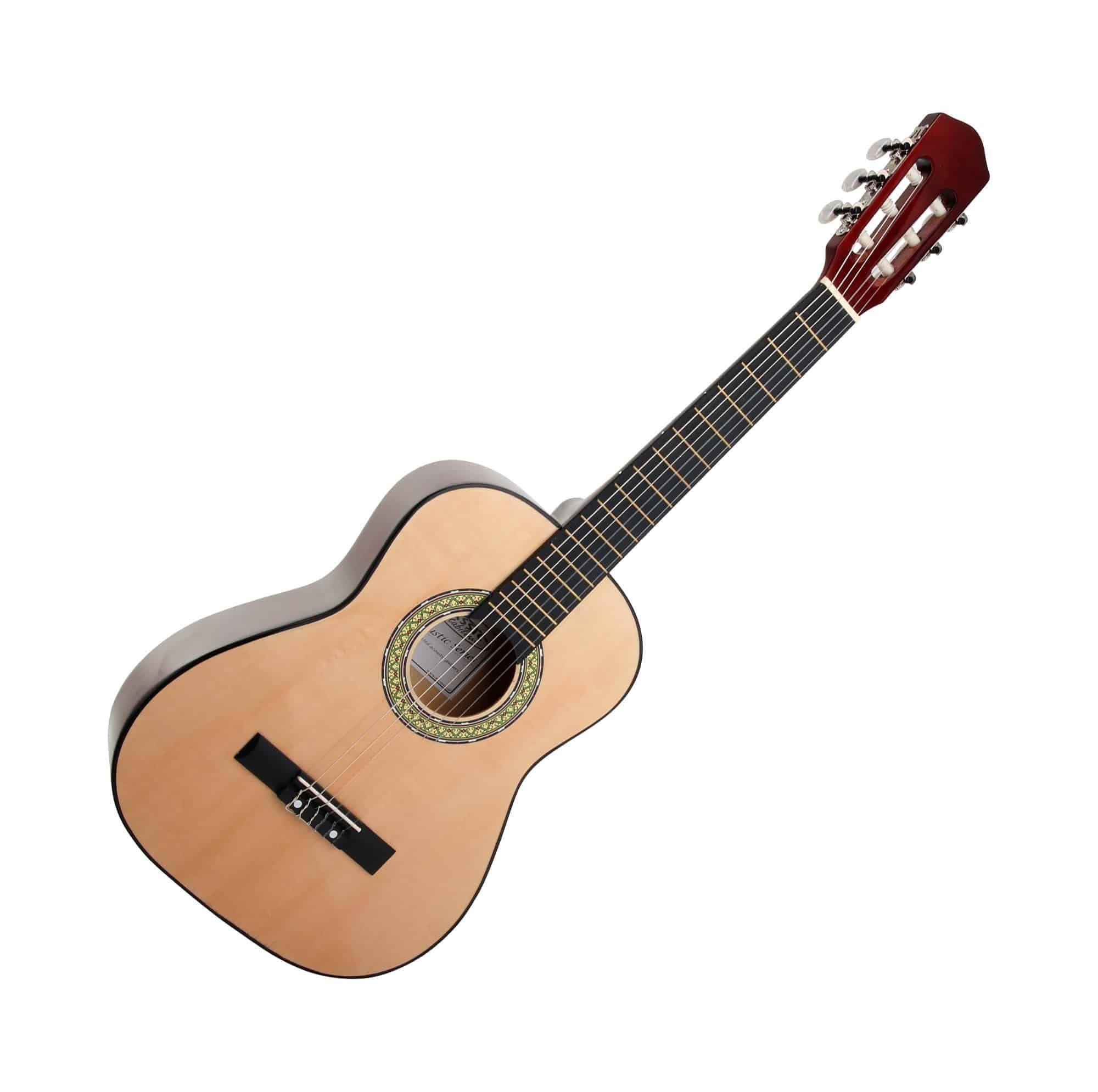 Classic Cantabile Konzertgitarre Klassik Gitarre - Komplettes Anfänger-Kit mit Ständer und Gigbag, 1/2, inkl. Fußbank, Stimmgerät und ein Satz Saiten