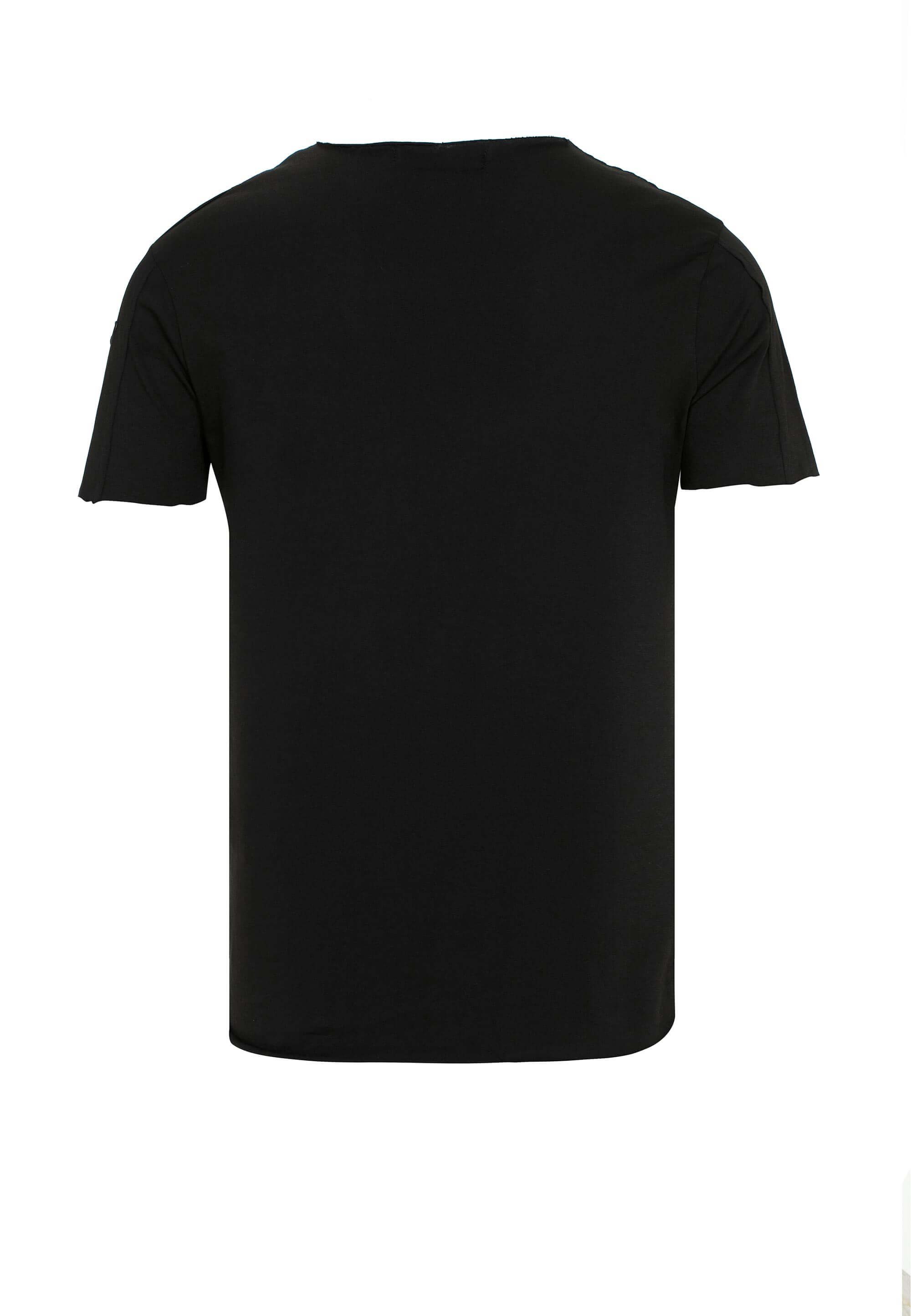 Herren Shirts Cipo & Baxx T-Shirt mit coolem Ketten-Detail