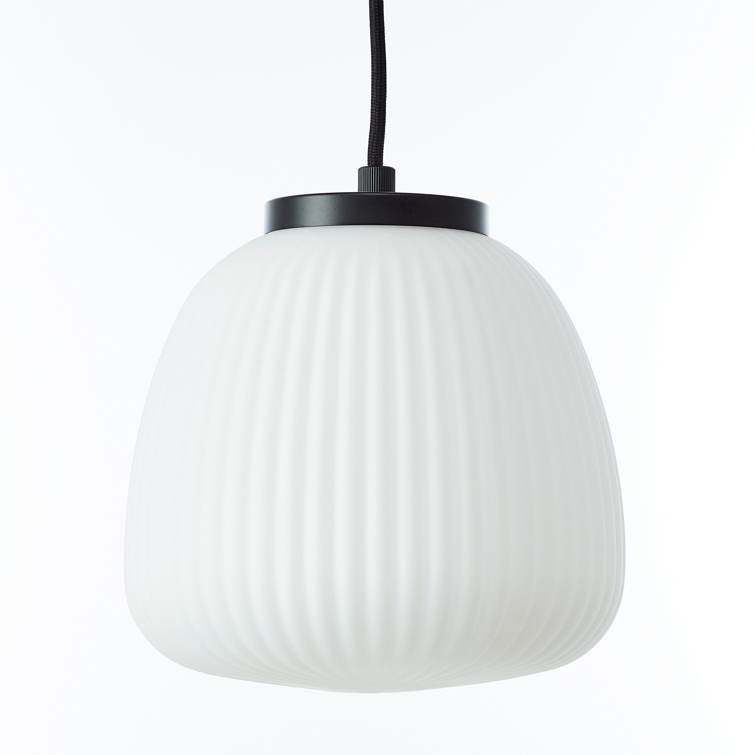 Brilliant Pendelleuchte Kaizen, ohne Leuchtmittel, 150 x 125 x 48 cm, 5 x E27, kürzbar, Riffelglas