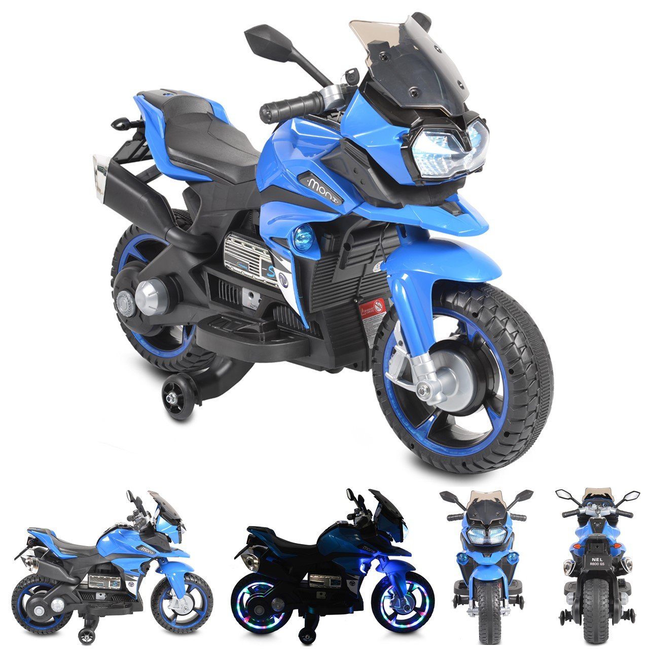 Moni Elektro-Kindermotorrad »Kinder Elektromotorrad Bo Rio R800«,  Belastbarkeit 30 kg, Musikfunktion, Frontscheinwerfer Stützräder online  kaufen | OTTO