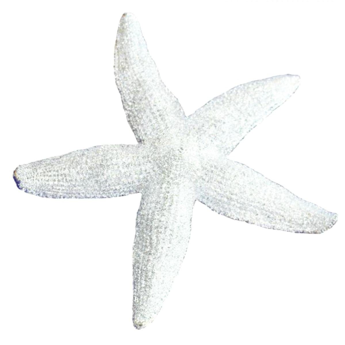 Dekofigur 440s Seestern silberfarben aus Polyresin D ca.27cm