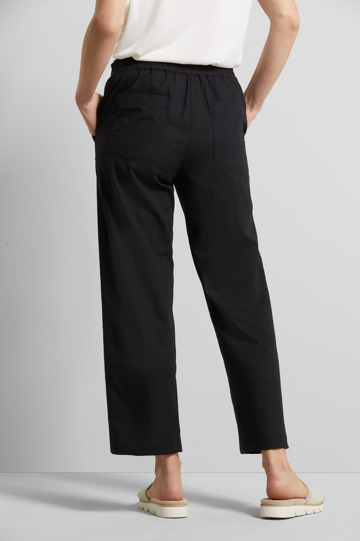 bugatti Stoffhose mit Kordelzug und elastischem Bund