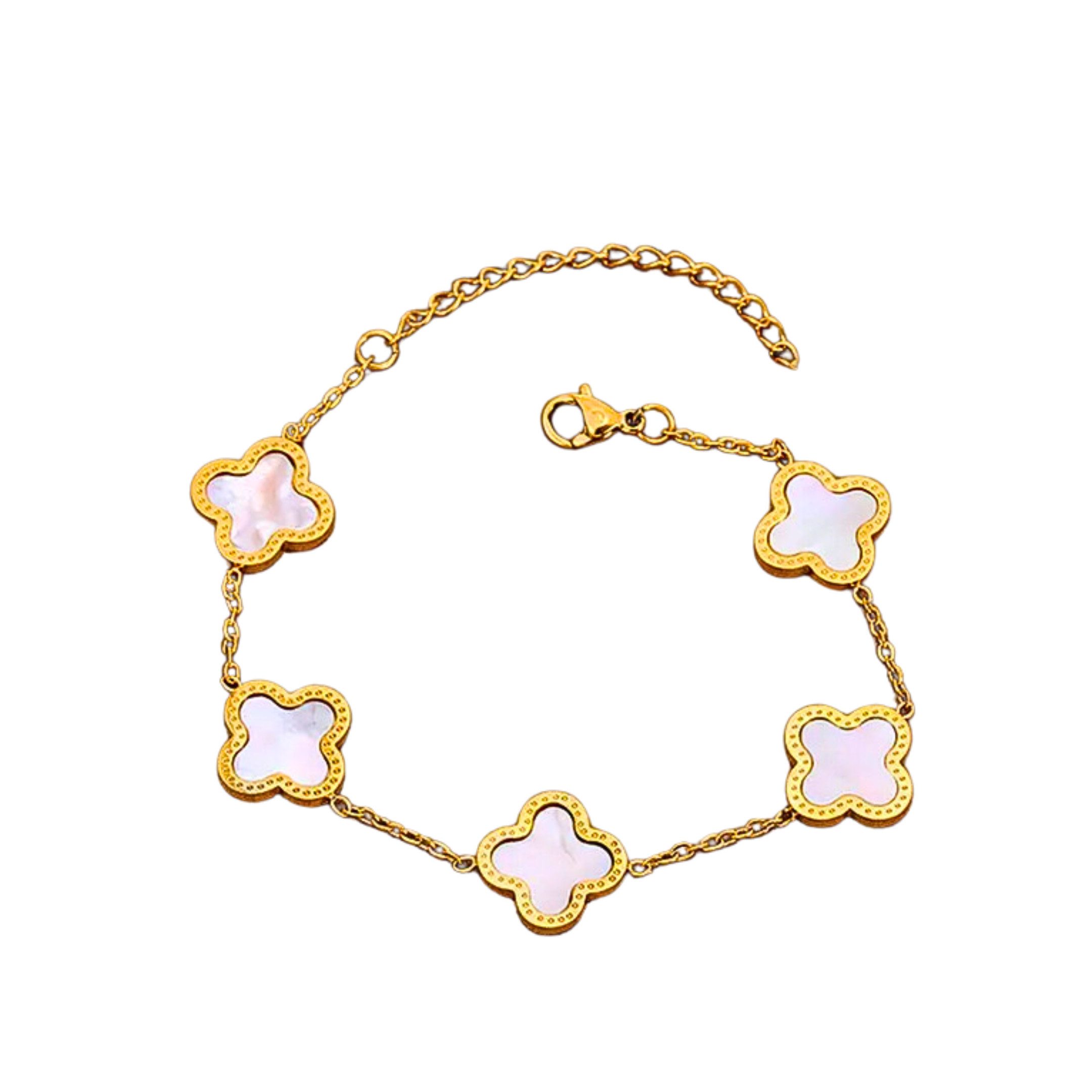 GOLDKLEIN Goldarmband Edelstahl vergoldet Blume verschiedene Farben, Damen, günstig online kaufen