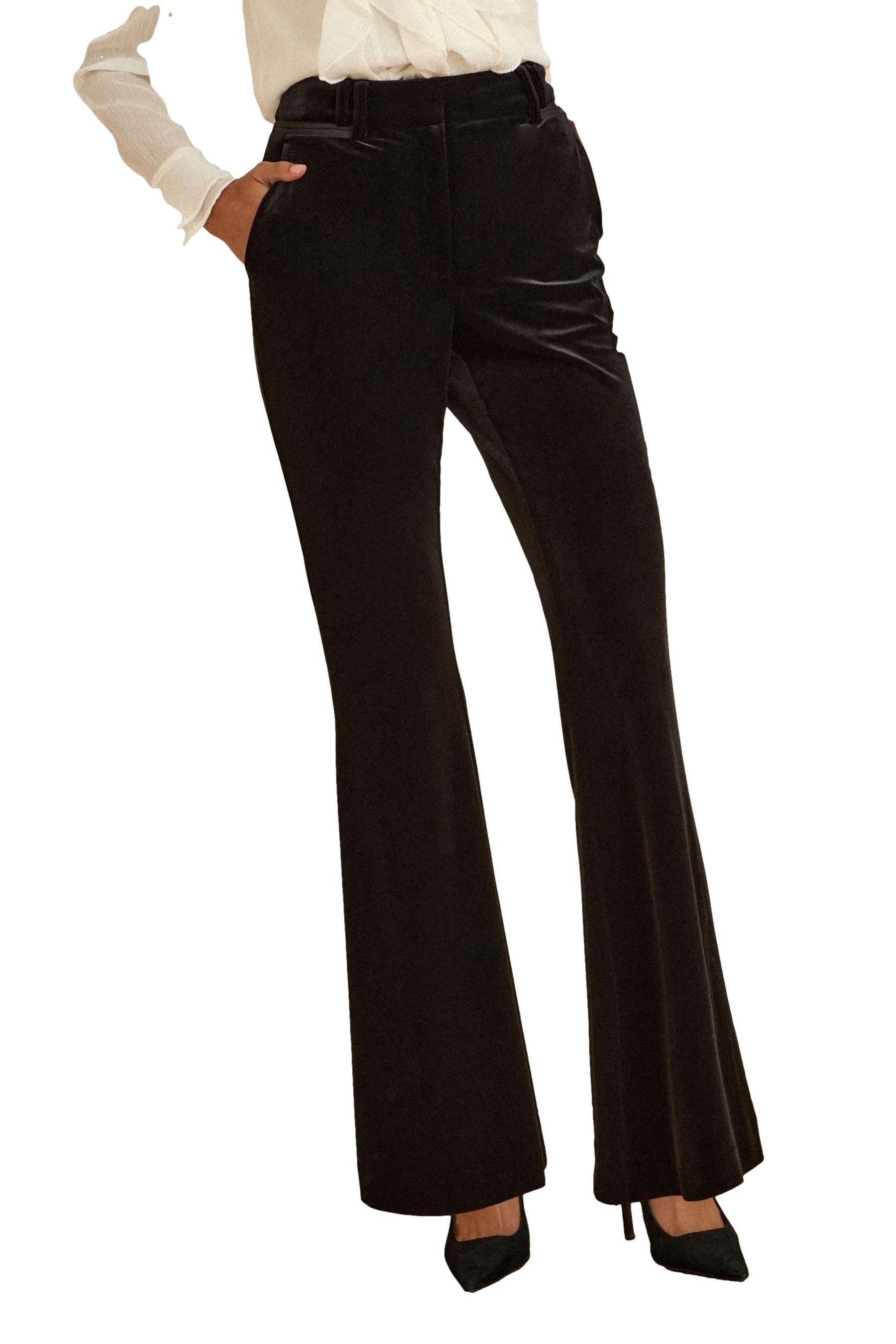 Love & Roses Samthose Love & Roses Samthose mit Schlag (1-tlg)