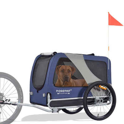 TIGGO Fahrradhundeanhänger DOGGYHUT® Hundefahrradanhänger Hundeanhänger Fahrradanhänger, Geeignet für große Hunde - Maximale Schulterhöhe des Hundes: 60 cm