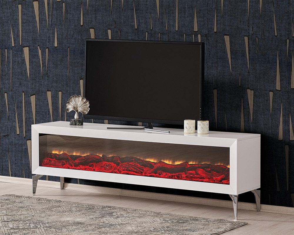 JVmoebel Dekokamin Elektrokamin Media mit modernem Design und stilvollem Finish (1-St., TV Ständer), Made in Europa