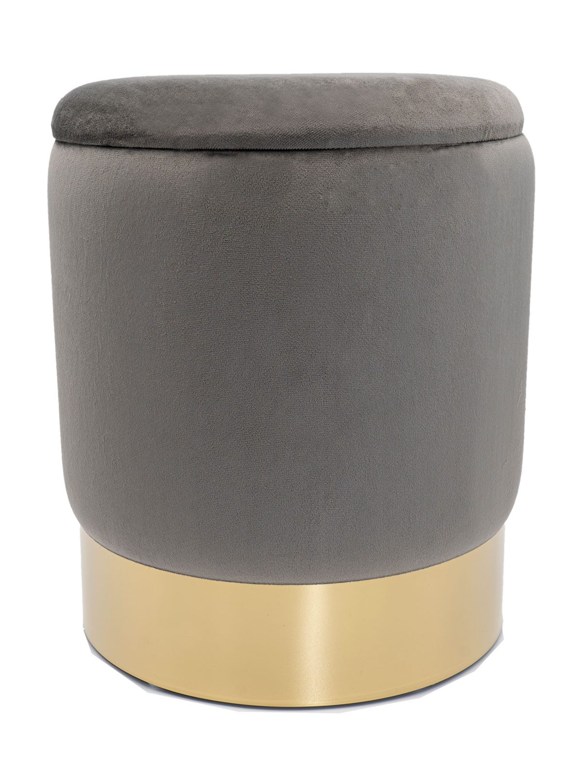 Sitzhocker Samthocker Ø 31 H 38 cm Velour Hocker mit Stauraum u. Deckel - Deko Ho