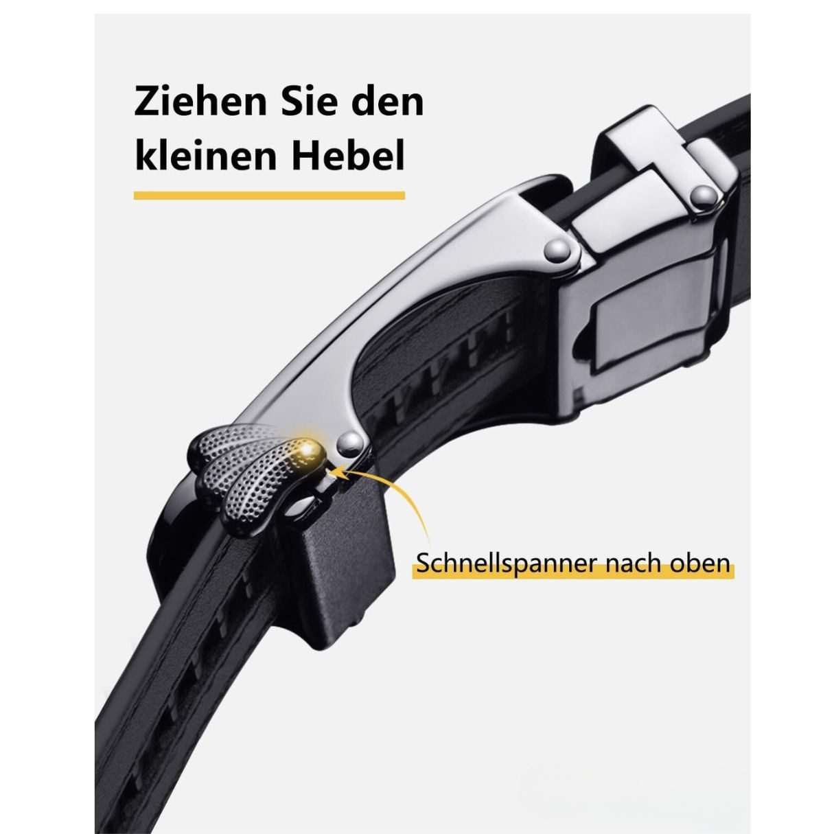 LOFTY Ledergürtel Automatikgürtel Herren, Gürtel Herren, Ledergürtel Herrengeschenk, 3,5 cm breit, kürzbar, Automatik Gürtel