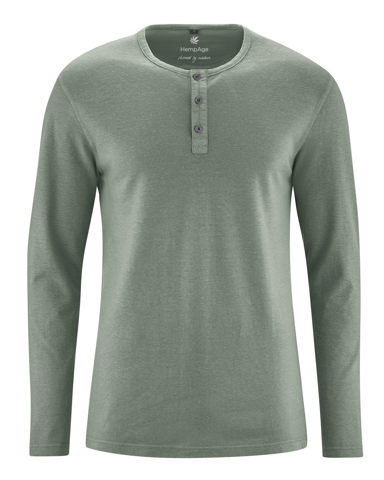 HempAge Henleyshirt DH833 Angerautes Langarm-Henley