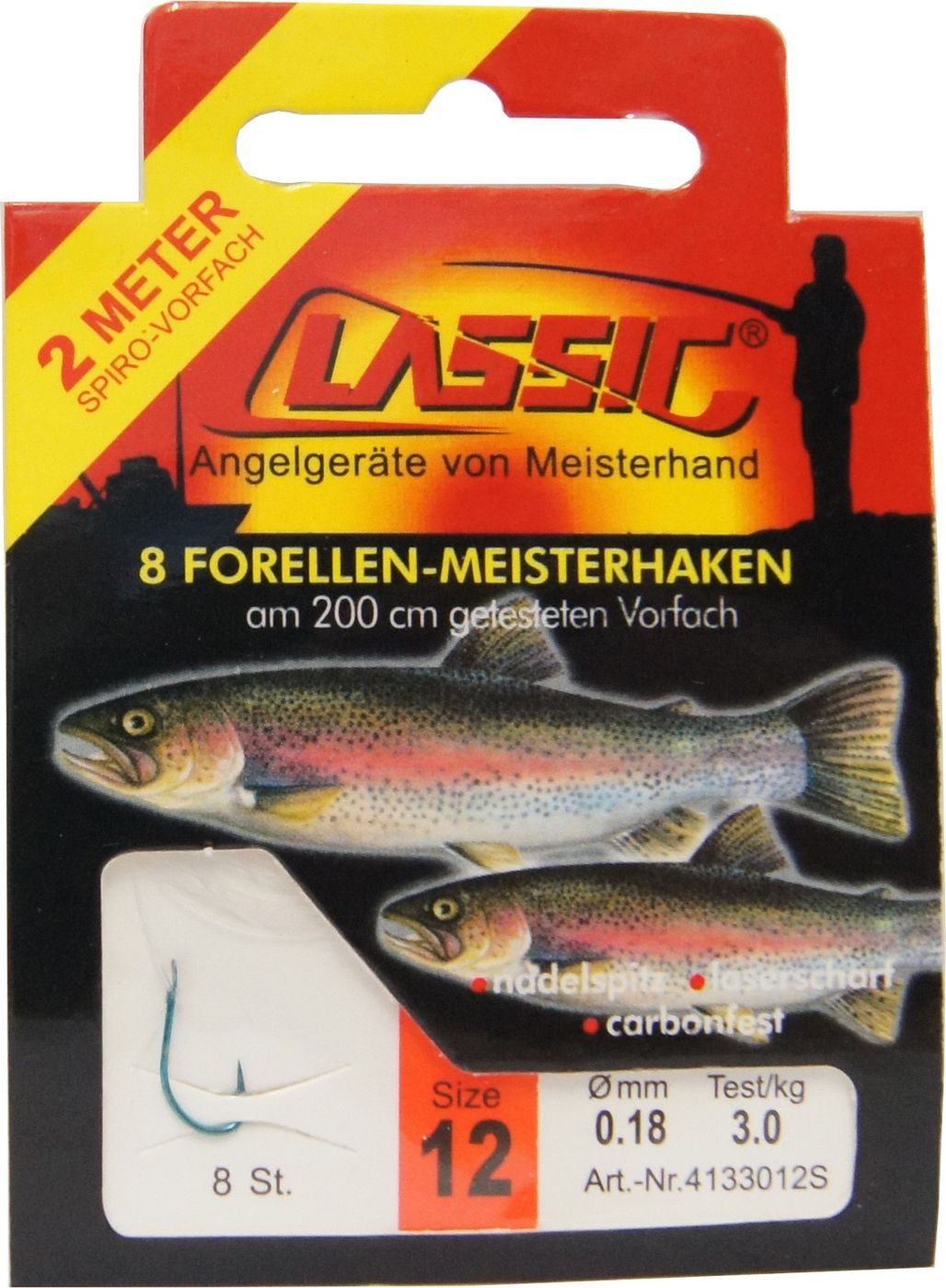 Forellenhaken Sbirolino Forellenhaken Haken 200cm Sbirulinohaken