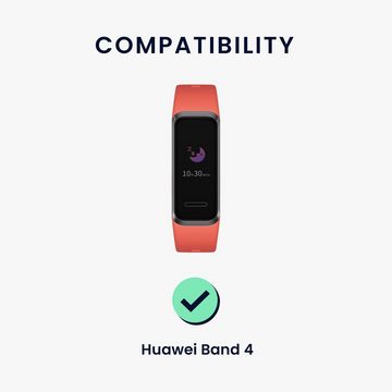 kwmobile Uhrenarmband Armband für Huawei Band 4, 2x Fitnesstracker Sportarmband aus TPU und Silikon