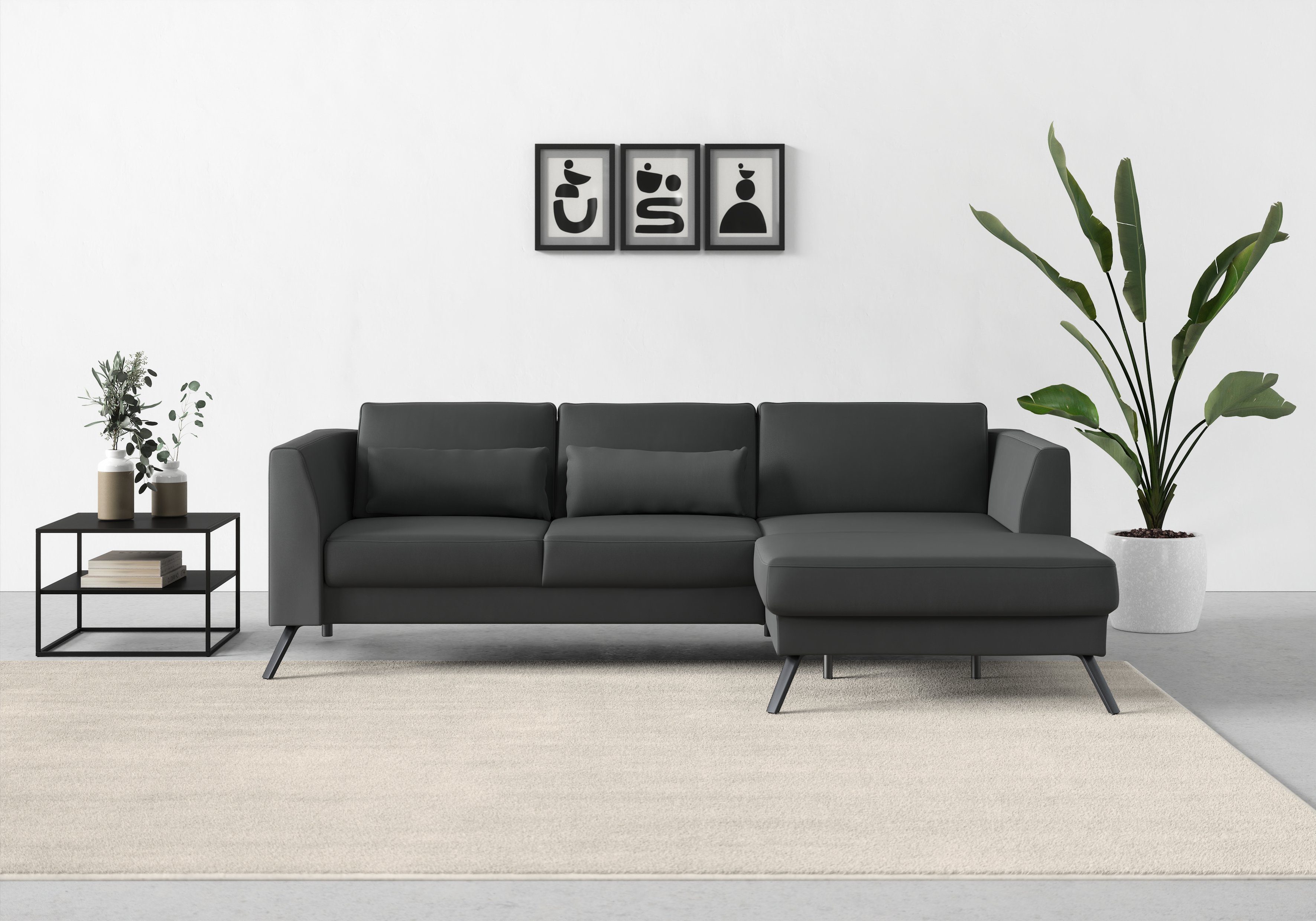 und sit&more Federkern Ecksofa Sitztiefenverstellung mit Lindholm,