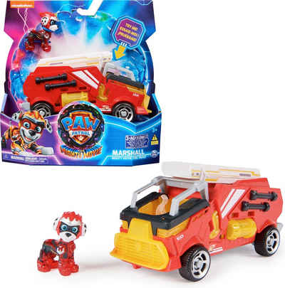 Spin Master Spielzeug-Auto Paw Patrol - Movie II - Basic Themed Vehicles Marshall, von Marshall Löschzug mit Welpenfigur, Licht- und Soundeffekt